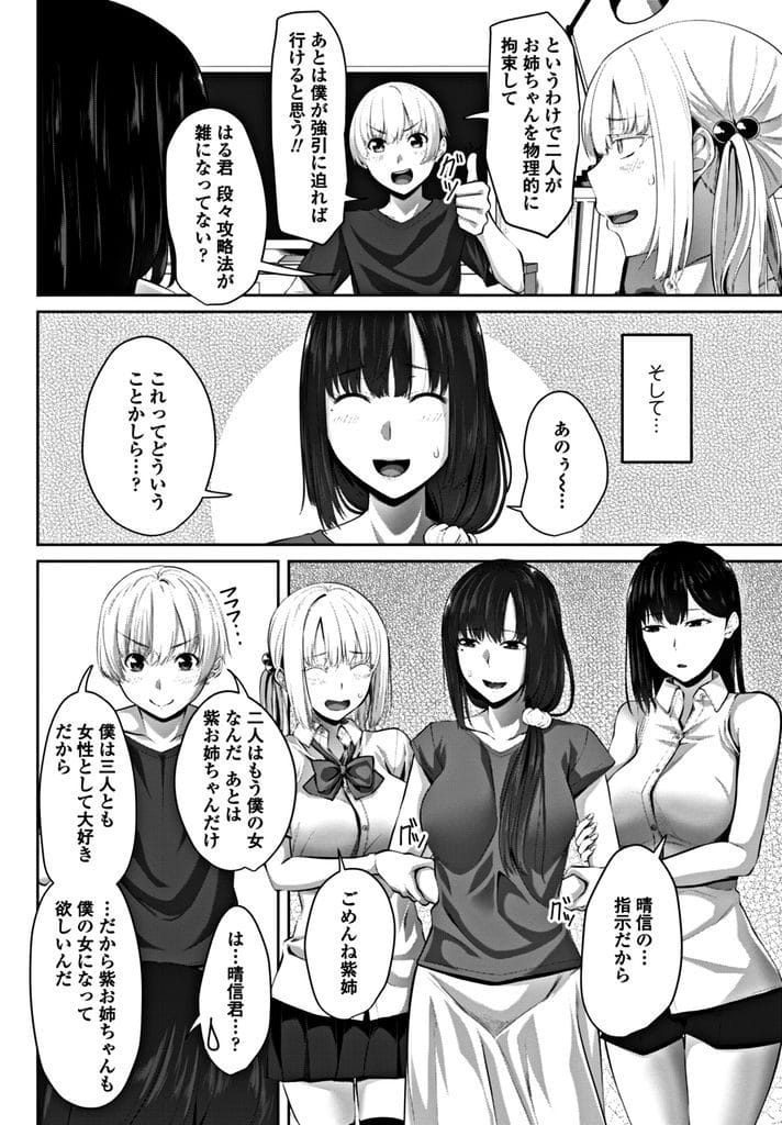 【長編エロ漫画・最終話】2人の姉に協力させて長女とSEXしようとした弟！長女が豹変して拘束される！チンポ踏まれてドS発揮！足コキ射精！顔面騎乗位して顔面潮噴き！騎乗位挿入中出し！朝まで連続中出し！【アーセナル】